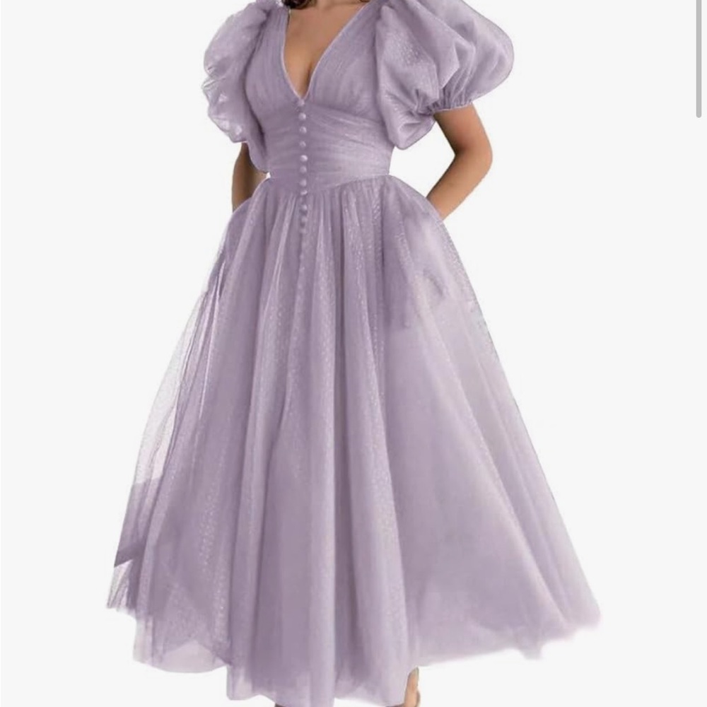 Lavender tulle dress. Never worn.